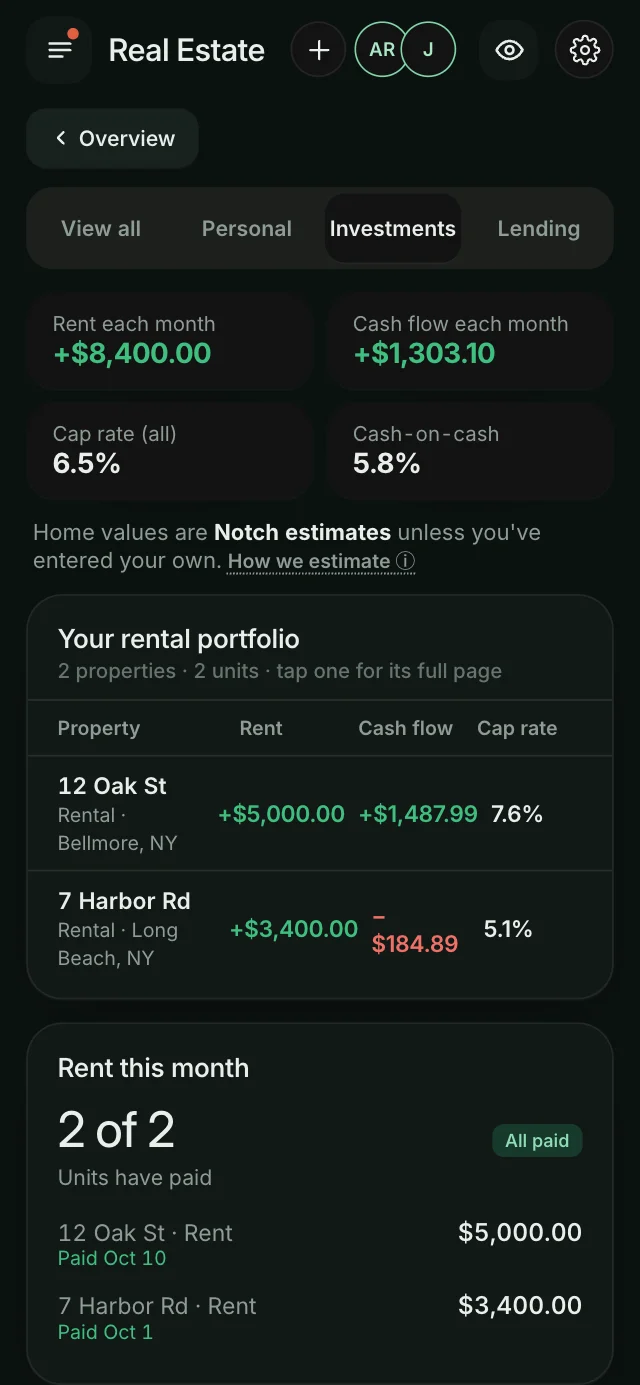 Real Estate: worth, owe and equity